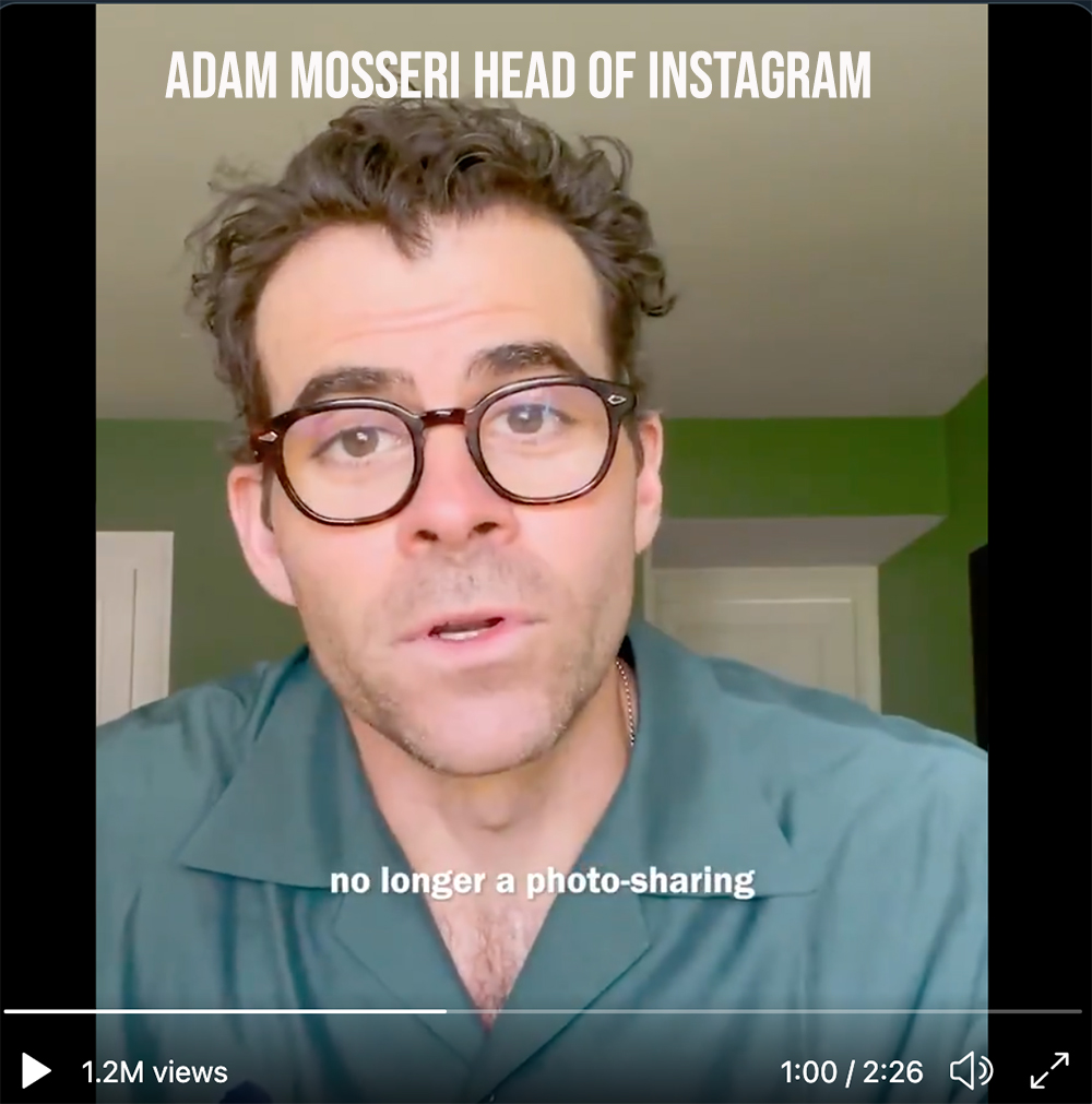 Adam Mosseri Head of Instagram